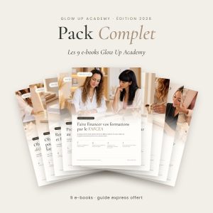Pack Complet Glow Up Academy : les 9 e-books pour formatrices en esthétique